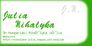 julia mihalyka business card